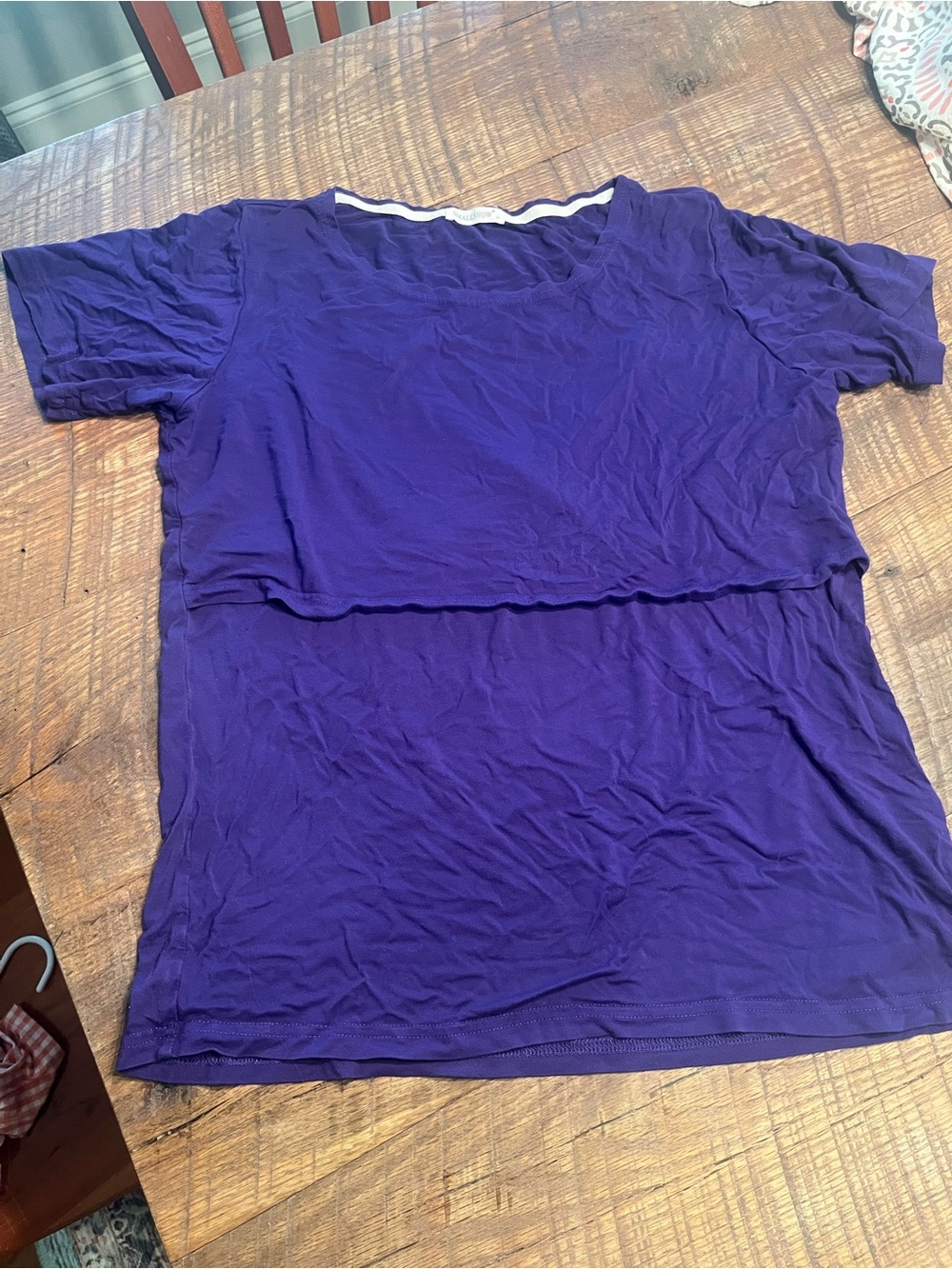 Purple Breastfeeding Nursing Shirt